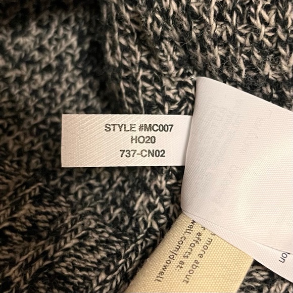 Madewell Eastbrook Turtleneck Sweater Large Cross-Back Merino Wool Blend Grey - Picture 10 of 12